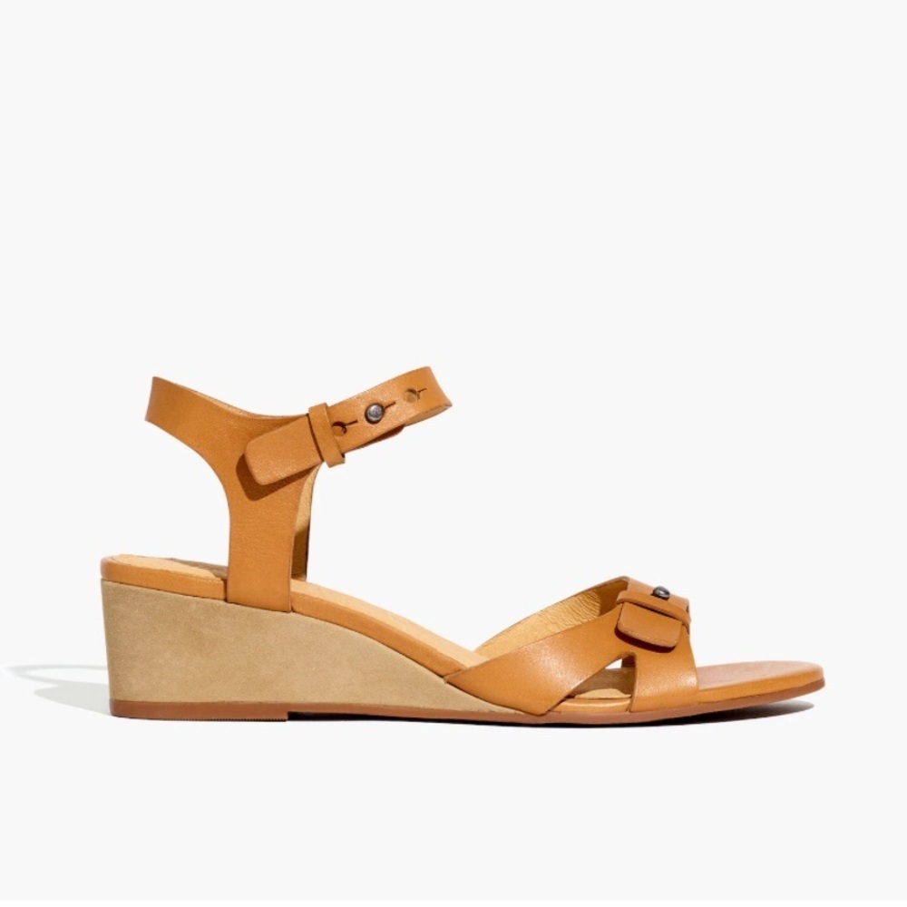 Madewell | The Joan Leather Sandal in Desert Camel Size 9.5